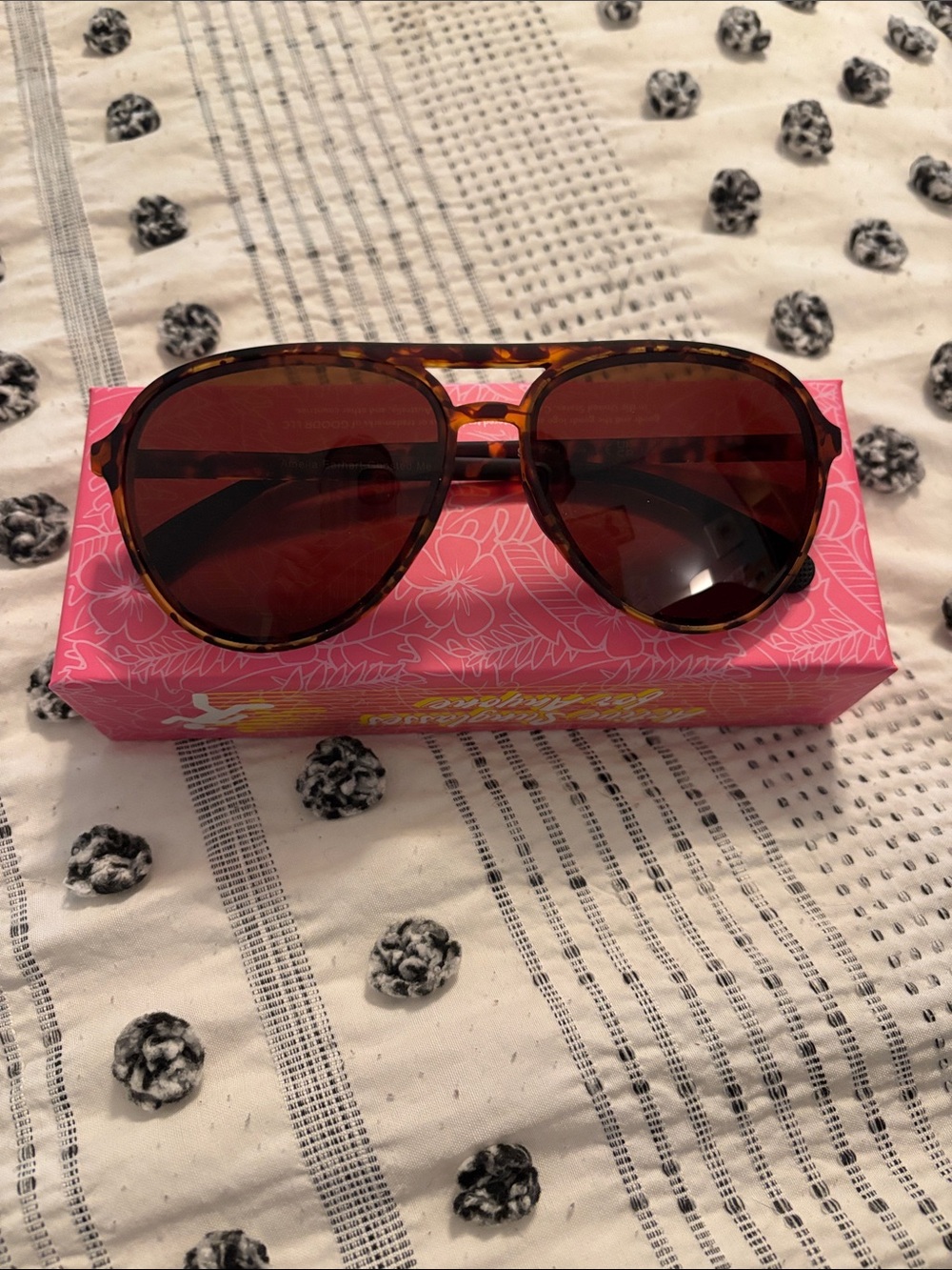 Goodr Tortoiseshell Aviator Sunglasses with Brown Lenses